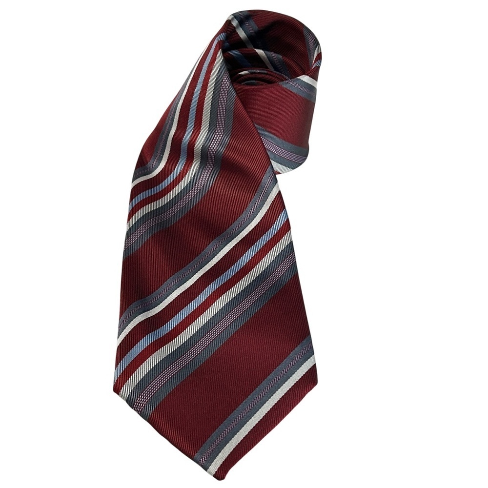 Giorgio Armani Tie Necktie Classic Stripe Luxury Brand Handmade Italy Embossed